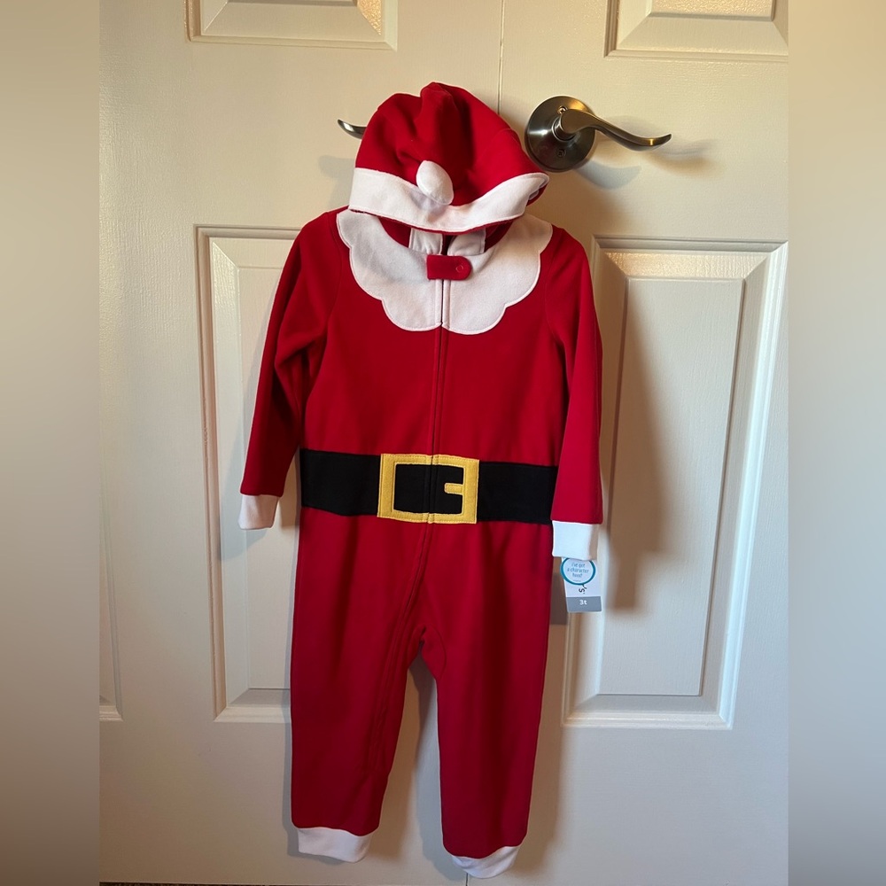 NWT CARTERS FLEECE SANTA SUIT 3T